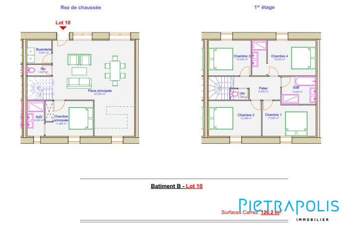 LOT 10 : Maison en plateaux de 139.24m² à aménager selon ses goûts avec terrain