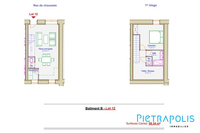 LOT 12 : Maison en plateaux de 67.68m² à aménager selon ses goûts avec terrain