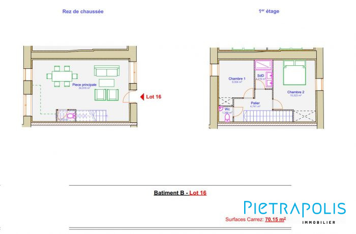LOT 16 : Maison en plateaux de 78.22m² à aménager selon ses goûts avec terrain