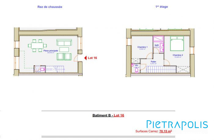 Maison à vendre, 3 pièces - Châtillon-sur-Chalaronne 01400