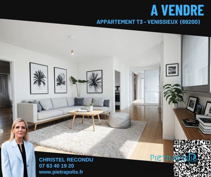 Appartement à vendre, 3 pièces - Vénissieux 69200