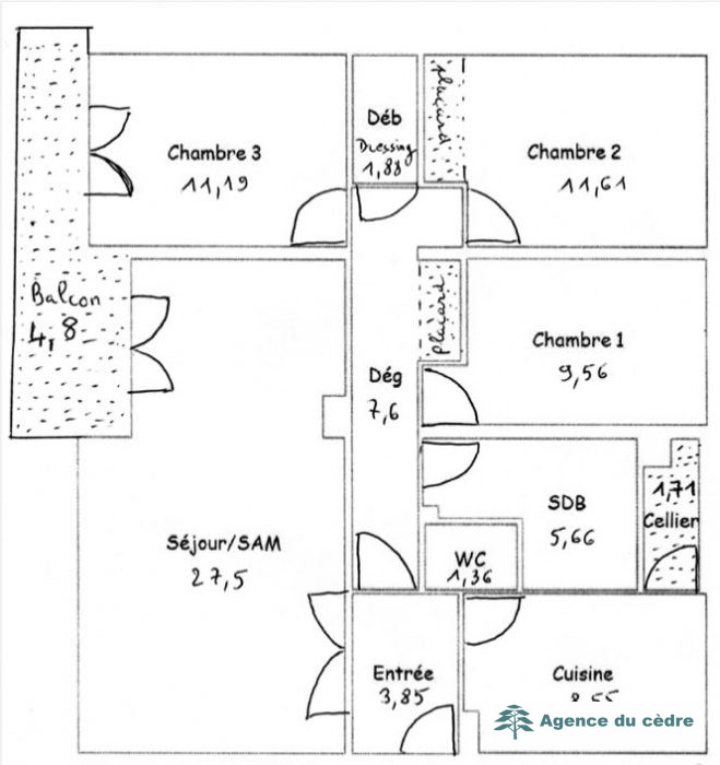 Appartement à vendre, 5 pièces - Bailly 78870