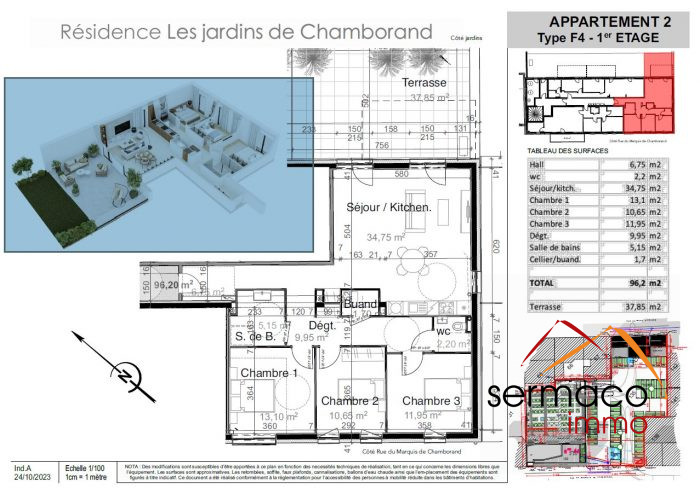 Appartement à vendre, 4 pièces - Sarreguemines 57200