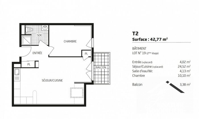 Appartement à vendre, 2 pièces - Bagneaux-sur-Loing 77167
