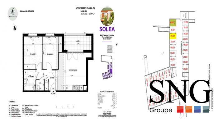 Appartement à louer, 3 pièces - Muret 31600