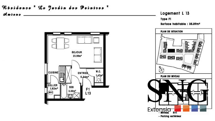 Studio à vendre, 1 pièce - Amiens 80000