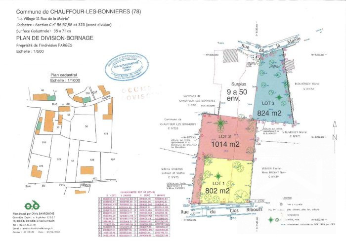 Terrain constructible à vendre, 1014 m² - Chaufour-lès-Bonnières 78270